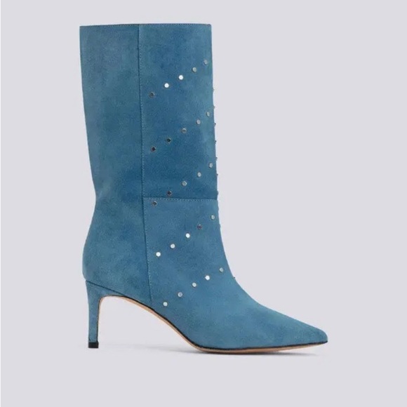 IRO PARIS Milow Studded Suede Slouch Boots - Picture 1 of 10